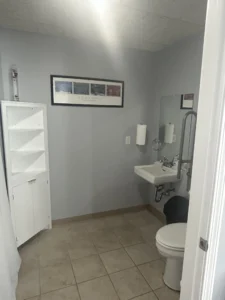 Wellness Center at Pasco full bathroom and changing room